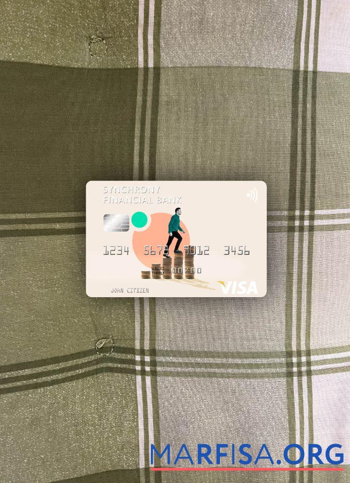 Downloadable USA Synchrony Financial Bank visa card photolook front example